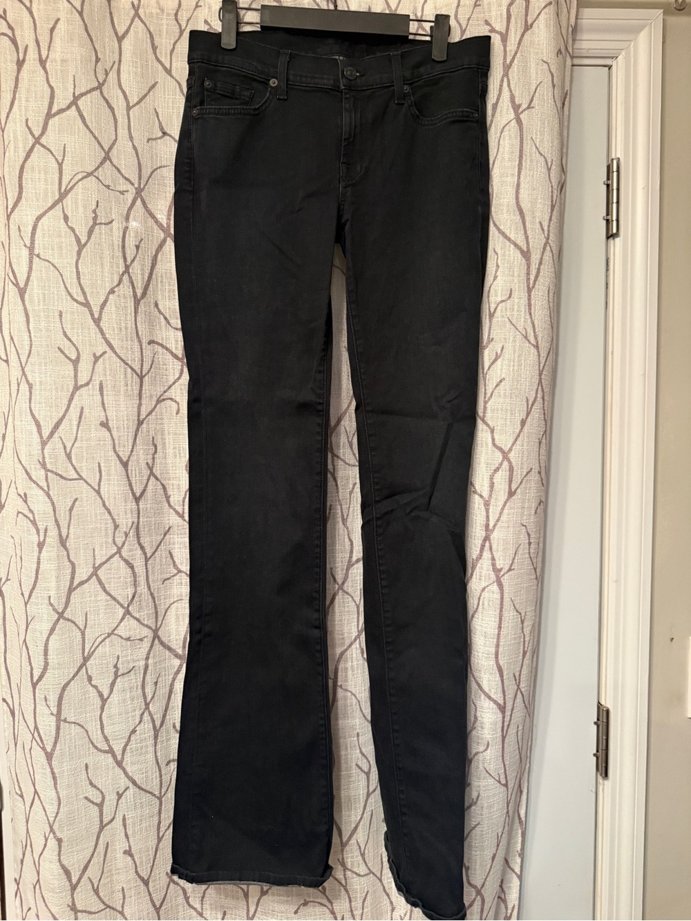 7 For All Mankind Black Stretch Bootcut Jeans